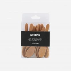 Society Of Lifestyle White Rubberband Bamboo Spoon Servingware + Utensils