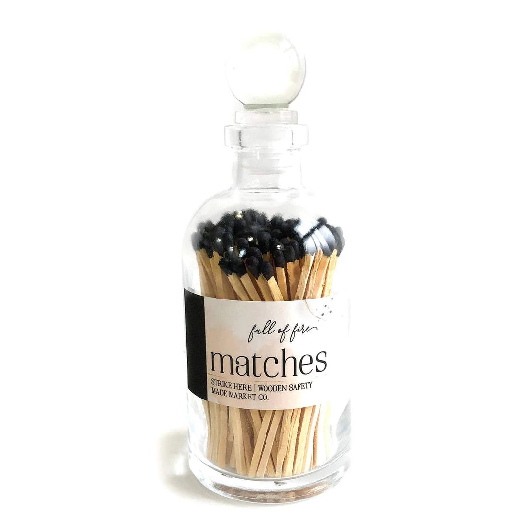 Market Made Co. Black Full Of Fire Matches Matches + Candle Accessories