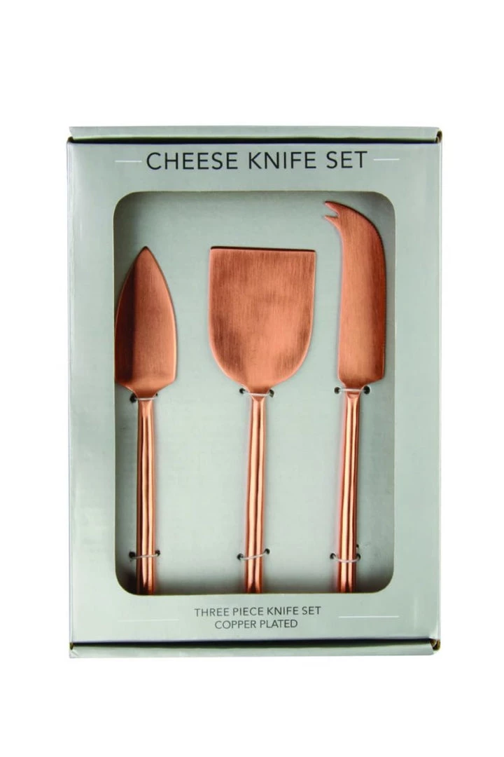 Be Home Servingware + Utensils Matte Copper Cheese Set