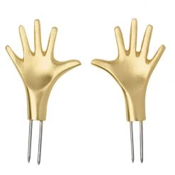 Be Home Servingware + Utensils Gold Hands Corn Holders