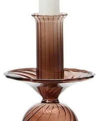 Bloomingville Brown Glass Taper Holder Accessories