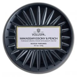 Voluspa Candles + Diffusers Makassar Ebony & Peach Mini Tin