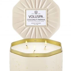 Voluspa Coconut Papaya Octagon Tin