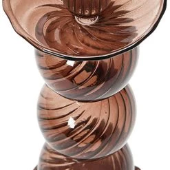 Bloomingville Brown Glass Taper Holder Accessories