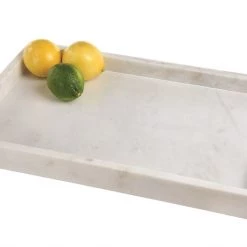 Bidk Home Marble Opal White Tank Tray