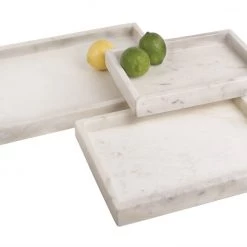 Bidk Home Marble Opal White Tank Tray