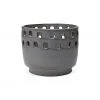 Jaime Young Vases + Pots + Planters Large Grey Perforated Pot