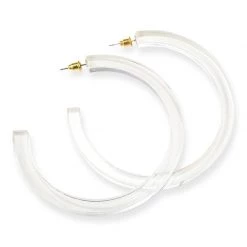 Ink + Alloy Jewelry Clear Lucite Small Hoop Earrings