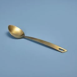 Be Home Servingware + Utensils Matte Gold Mixing Spoon