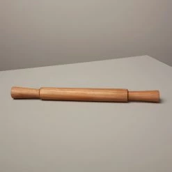 Be Home Servingware + Utensils Teak Rolling Pin With Handles