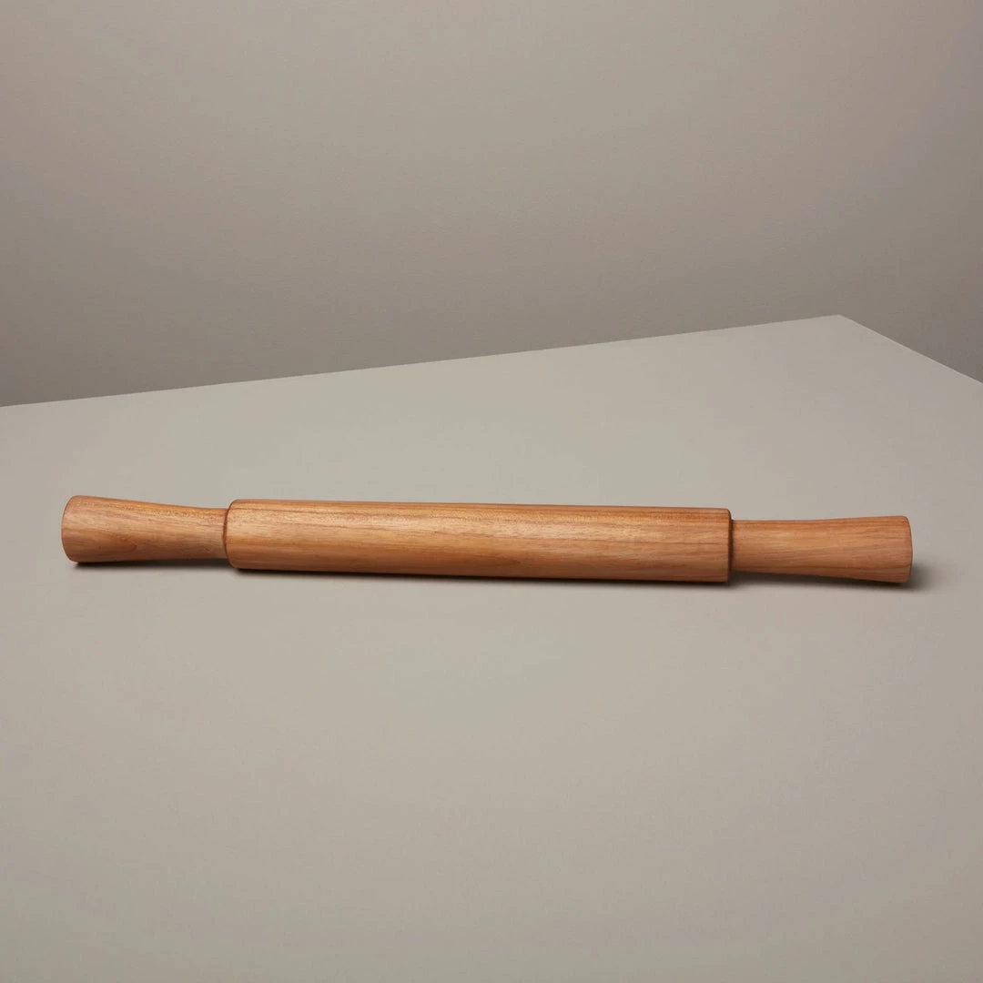 Be Home Servingware + Utensils Teak Rolling Pin With Handles