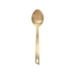 Be Home Servingware + Utensils Matte Gold Mixing Spoon