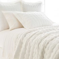 Pine Cone Hill Brussels Ivory Quilt Throws + Bedding + Pillows