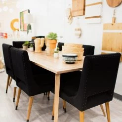 Noir Lino Dining Chairs
