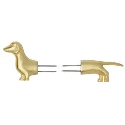 Be Home Servingware + Utensils Gold Dog Corn Holders