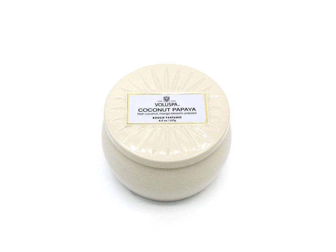 Voluspa Coconut Papaya Mini Tin Candle