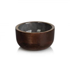 Zodax Desert Oasis Gray Mango Wood Condiment Bowl