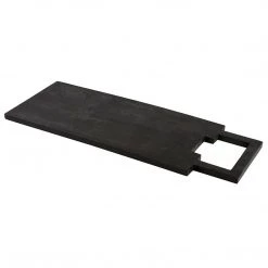 Santa Barbara Design Studio Black Charcuterie Long Board With Square Handle Boards