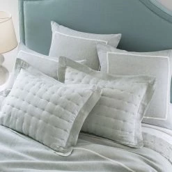 Pine Cone Hill Keaton Linen Sky Duvet Cover Throws + Bedding + Pillows