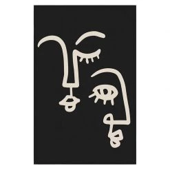 Santa Barbara Design Studio Faces Black Tea Towel