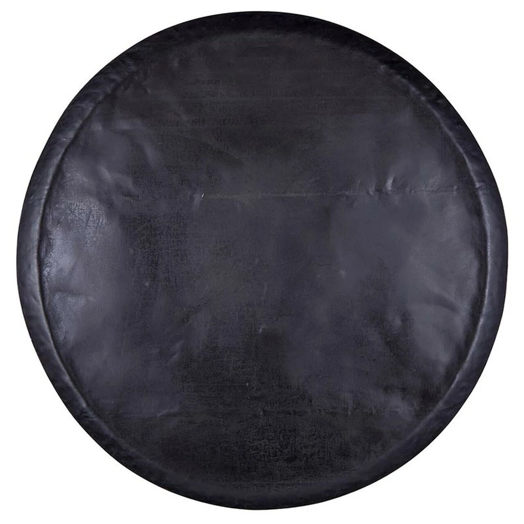 Santa Barbara Design Studio Black Iron Tray 24" Round Rustic Rippled/Hammered Bottom Bowls + Trays