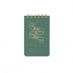 Designworks Inc Books + Stationary + Games "Slay The Day" Green Notepad