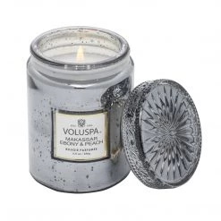 Voluspa Candles + Diffusers Makassar Ebony & Peach Small Jar Candle