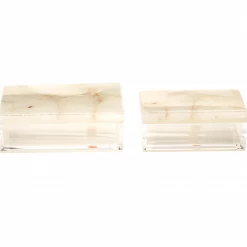 Tozai White Quartz And Acrylic Box