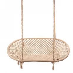 Twos Company Seating Macrame Double Hanging Chair