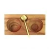 Be Home Teak Double Cellar With Gold Spoon Servingware + Utensils