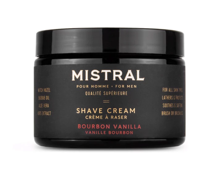 Mistral Body Men's Bourbon Vanilla Shave Cream