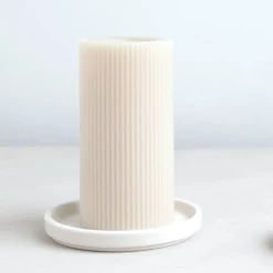 The Floral Society Ceramic Plate Matte White