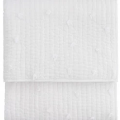 Pine Cone Hill Pom Poms White Full/Queen Quilt