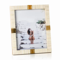 Zodax Maha Bone With Brass Trim Photo Frame Accessories