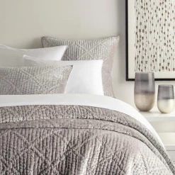 Pine Cone Hill Throws + Bedding + Pillows Parisienne Velvet Grey King Set