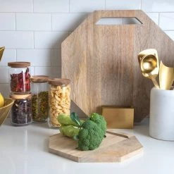 Be Home Geometric Raw Mango Wood Boards