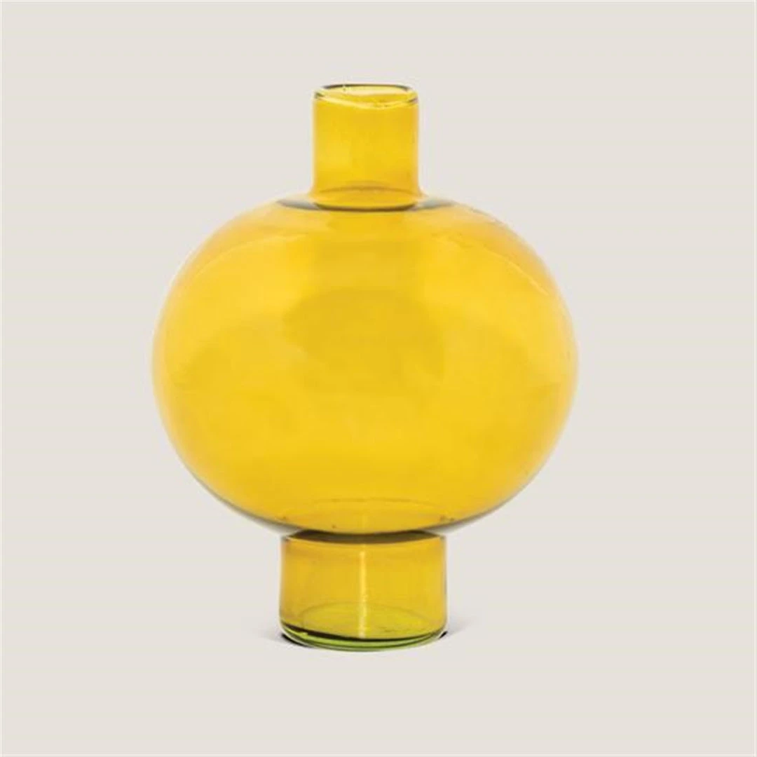 Bidk Home Recycled Glass Round Vase Vases + Pots + Planters