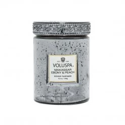 Voluspa Candles + Diffusers Makassar Ebony & Peach Small Jar Candle