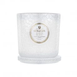 Voluspa Suede Blanc Luxe Candle