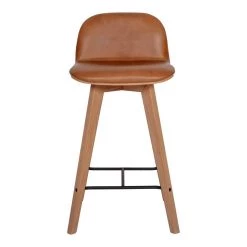 Moe's Napoli Tan Leather Counter Stool Seating