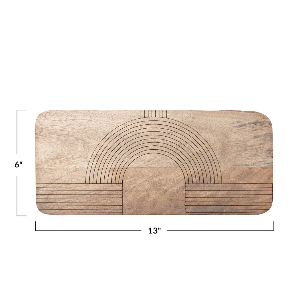 Bloomingville Engraved Mango Wood Cutting Board