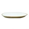 Be Home Bowls + Trays Mango Wood & White Enamel Oval Dish