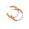 Ink + Alloy Small Beaded Color Block Hoop Earrings Jewelry