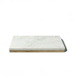 Be Home White Marble & Wood Reversible Rectangular Board Boards
