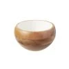 Be Home Mango Wood And Enamel Round Bowl