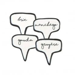 Santa Barbara Design Studio Black And White Ceramic Cheese Markers