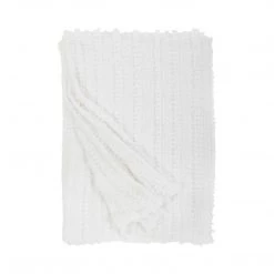 Pom Pom At Home Inc Camille Winter White Oversized Throw