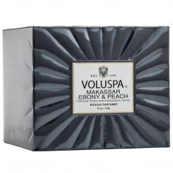 Voluspa Candles + Diffusers Makassar Ebony & Peach Corta Boxed Candle