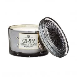 Voluspa Candles + Diffusers Makassar Ebony & Peach Corta Boxed Candle