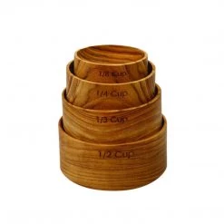 Be Home Servingware + Utensils Teak Measuring Cups